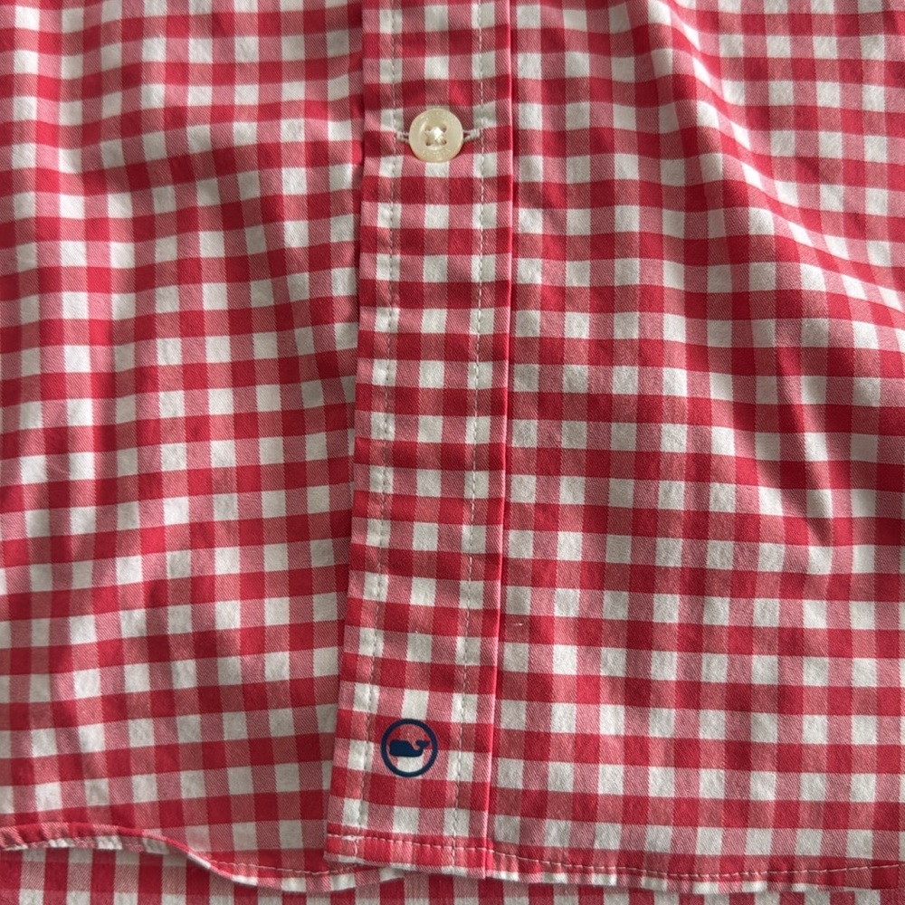Vineyard Vines Shirt XS Class Fit ON the Go Performance Red White Plaid - Picture 3 of 6